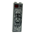 A detailed Cloud City Bounty Hunter in Carbonite (1x2x5 Brick) featuring custom LEGO printing of a bounty hunter encased in carbonite with controls and display panel designs.
