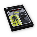 Packaging box for a K2 Droid Vintage Action Figure Tile (2x3) featuring a stylized illustration of the droid and a collectible custom printed tile for brick mocs and complete saga character icons.