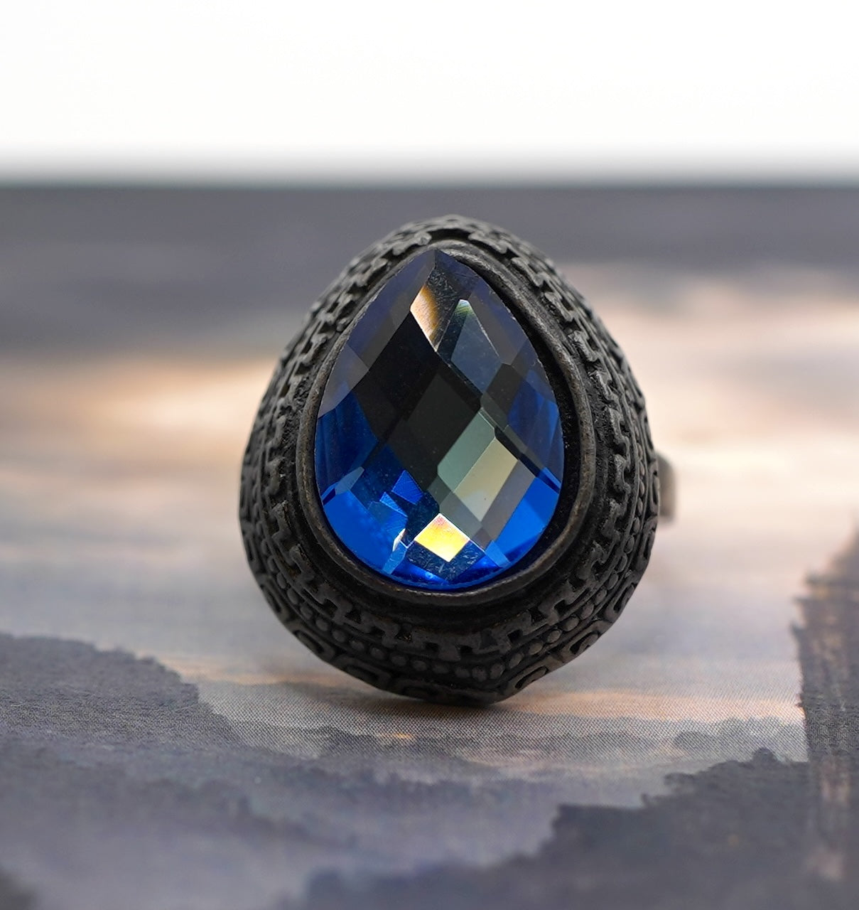 Blue Tearstone Ring