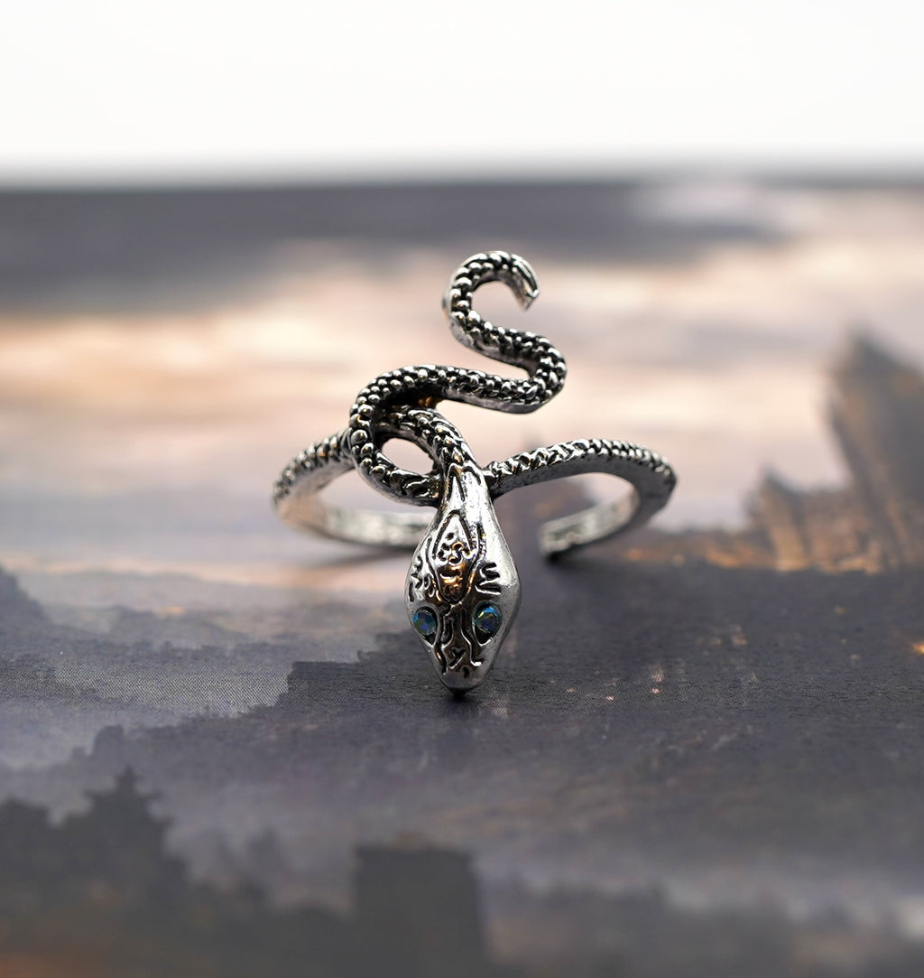 Covetous Silver Serpent Ring