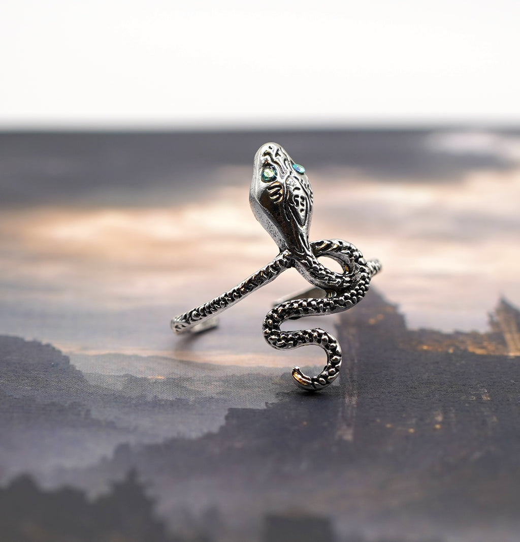 Covetous Silver Serpent Ring