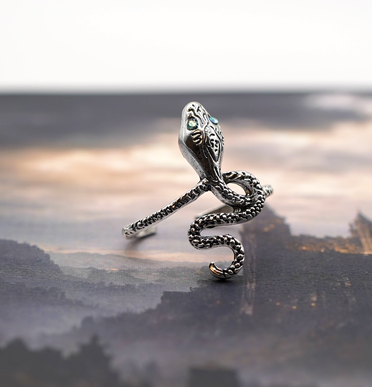 Covetous Silver Serpent Ring