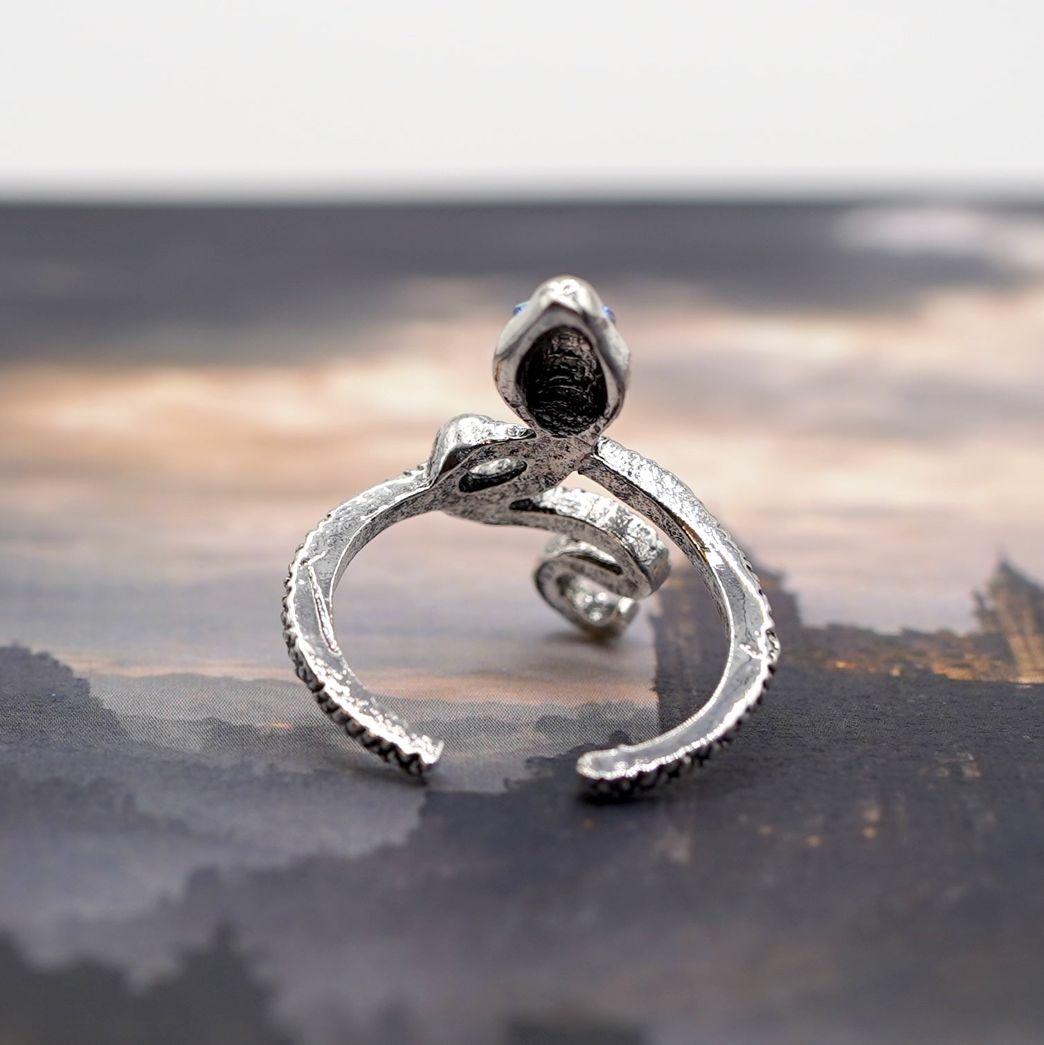 Covetous Silver Serpent Ring