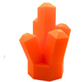 Life Size Rock Crystal / Cosplay by B3 Customs, featuring a vibrant orange 3D printed crystal cluster perfect for cosplay and display with a Power Miners aesthetic.