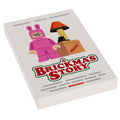 A Brickmas Story Movie Cover (2x3 Tile) - B3 Customs featuring a custom LEGO minifigure in a pink bunny suit holding a fragile box with a lamp on top, styled as a holiday movie poster.