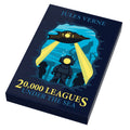 Dark blue custom printed 20,000 Leagues Under the Sea Custom Printed Book (2x3 Tile) made using LEGO part featuring underwater scene with submarine and deep sea diver artwork by B3 Customs.