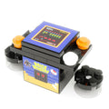 Compact LEGO arcade game model featuring colorful buttons and a classic Space Invaders-style screen, showcasing the Brick Invaders 2-Player Classic Arcade made using LEGO parts - B3 Customs.