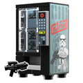 E-11 Blaster Vending Machine for Trooper minifigs made using LEGO parts by B3 Customs features a detailed vending machine design with a Stormtrooper minifigure and custom blaster accessories.