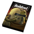 Buildout Video Game Cover (2x3 Tile) featuring a detailed illustration of a futuristic armored helmet with a dark visor and breathing apparatus, set against a dramatic background.