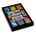 Great Theft Auto: Brick City Video Game Cover (2x3 Tile) made using LEGO part - B3 Customs featuring vibrant custom LEGO printing inspired by classic video game and LEGO movie poster styles.