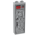 Jar Jar in Carbonite (1x2x5 Brick) made using LEGO parts - B3 Customs, featuring a detailed mold of Jar Jar Binks encased in carbonite with custom printed tile designs.