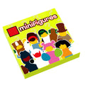 Bright yellow packaging displaying stylized colorful custom minifigure illustrations with question marks, featuring the "Series 27 CMF Minifig Pack Custom Printed 2x2 Tile - B3 Customs" product title.