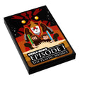 Brick Wars: The Plastic Menace (EP. 1) Movie Tile Cover (2x3 Tile) by B3 Customs featuring custom Lego-style characters wielding lightsabers against a dark, dramatic background.