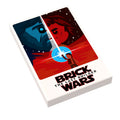 Brick Wars: The Last Builder (EP. 8) Movie Tile Cover (2x3 Tile) by B3 Customs features a custom printed tile with a dramatic, stylized design of two characters facing off with a space background.