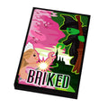 Bricked Witch Movie Cover (2x3 Tile) - B3 Customs featuring a custom LEGO-style design of a green-skinned witch in black facing a blonde princess with a magical glow behind the word BRIKED.