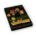 Pieces of the Caribbean: Dead Figures Brick Movie Cover (2x3 Tile) featuring custom LEGO movie poster style design with pirate characters and sea creatures in a dark, adventurous setting.