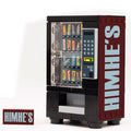 A detailed HimHe's - B3 Customs® Candy Vending Machine made using LEGO parts with colorful candy selection, featuring the B3 Customs logo on the side and custom printed design.