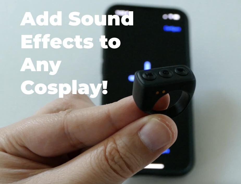 Cosplay Bluetooth Sound Trigger Ring (Wired Sound Glove Alternative)