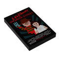 Nightmare on Brick Street Movie Cover (2x3 Tile) - B3 Customs featuring custom printed tiles with a horror-themed design inspired by classic characters in a dark, stylized Lego movie poster style.