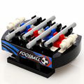 Foosball Table B3 Customs Arcade Building made using LEGO parts, a detailed miniature foosball table with vibrant red and blue player rods by B3 Customs, perfect for LEGO displays.